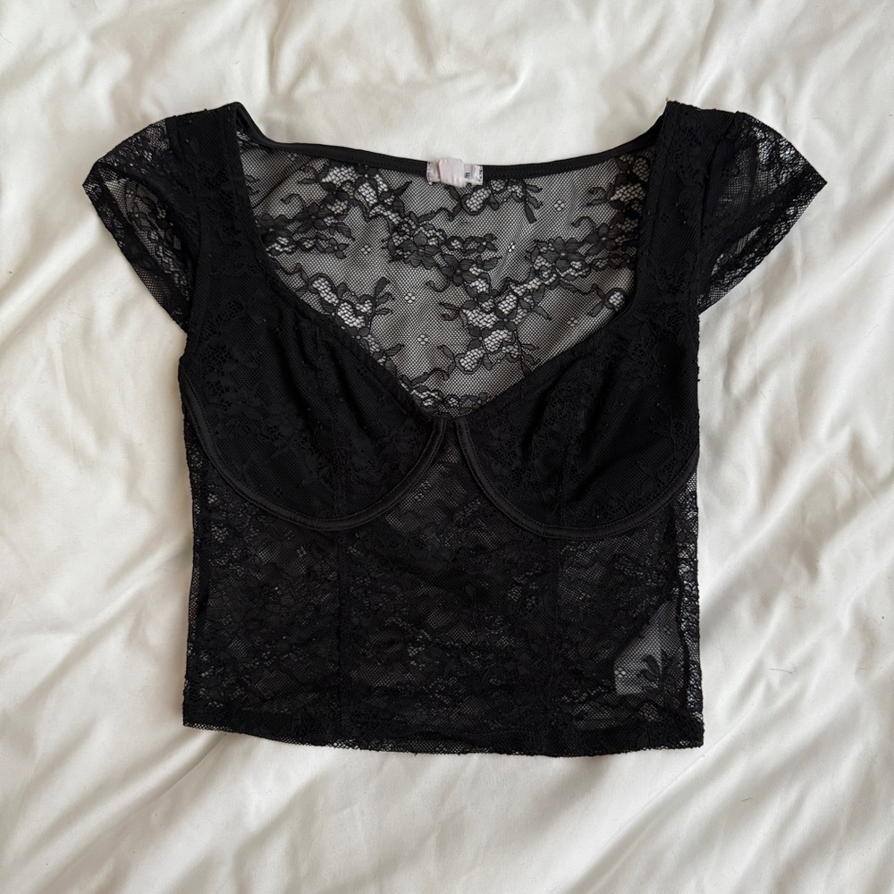 Garage lace corset top